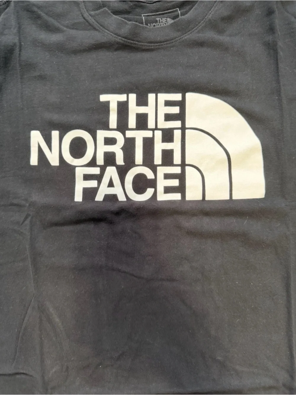 The North Face Black Tee with White Logo